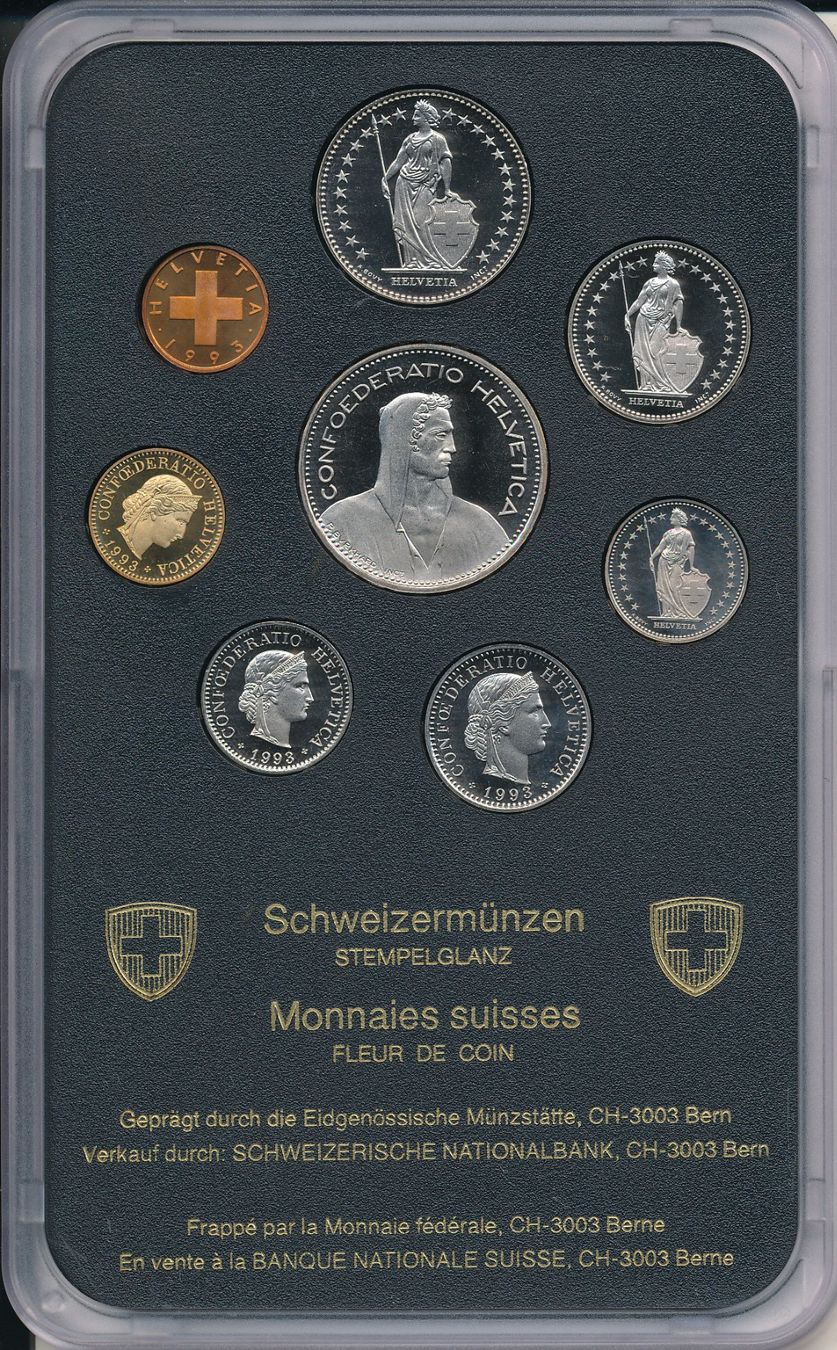 Tutti le monete: Münzsatz 1993 Stempelglanz – Nuovo e nell'imballaggio originale da Obfelden venduto da Octavia61 1