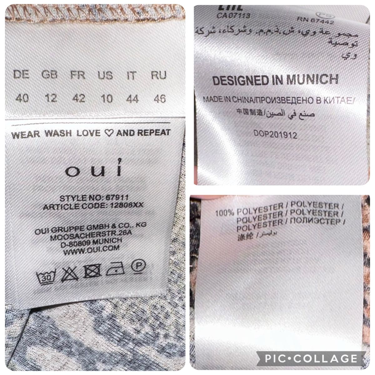 Tops: OUI BLUSE GR. 40 NEU – Neu und originalverpackt aus Unteraegeri von MH203 9
