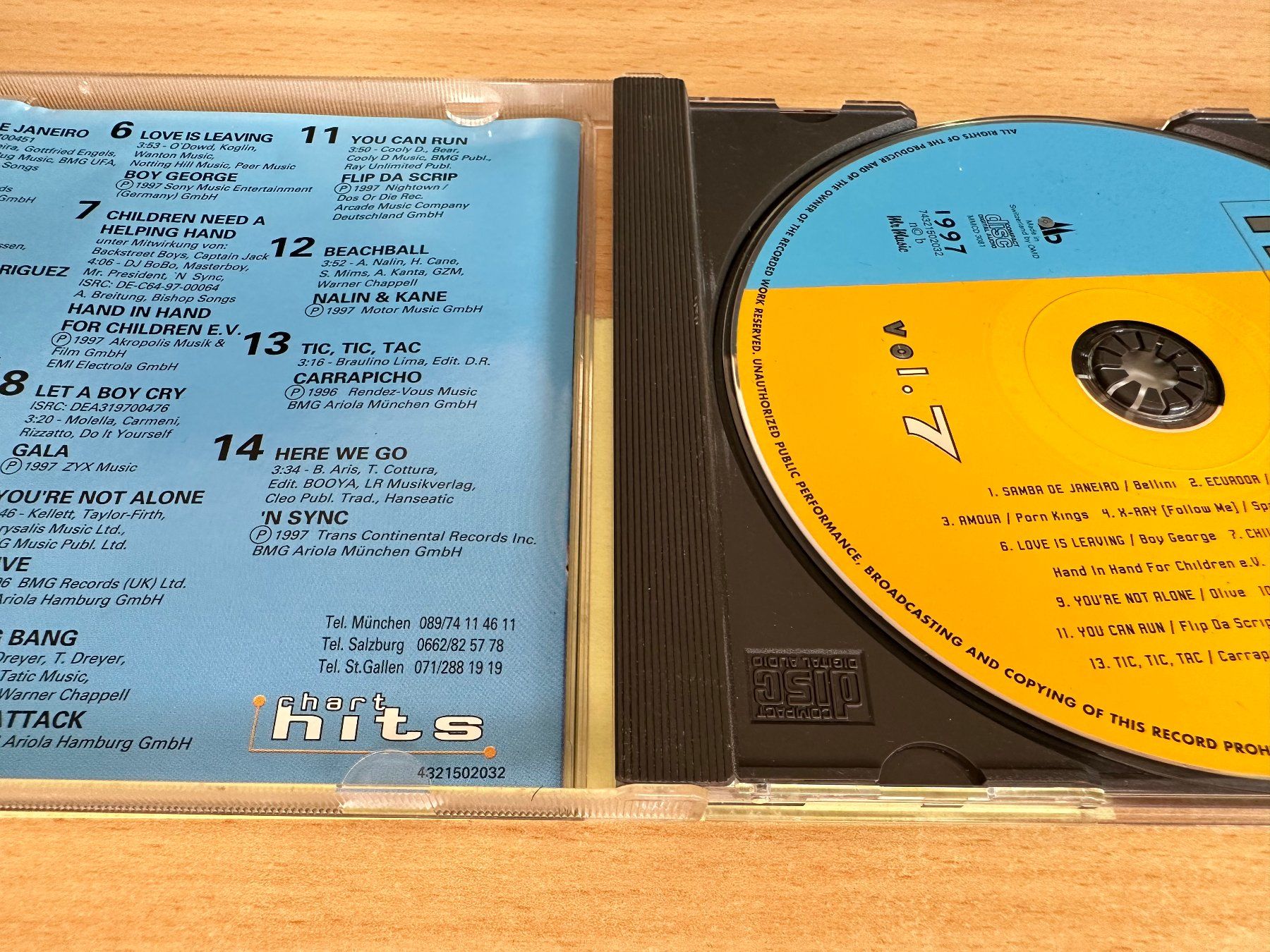 CD: Various – Chart Hits Vol. 7 1997 – Usato da Rikon im Tösstal venduto da Alpenmutz 2