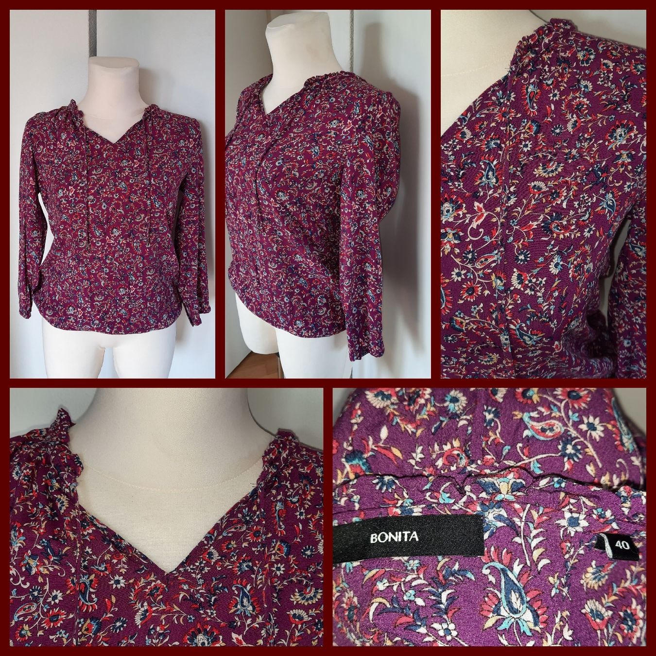 Bonita Camicette: ***BONITA*** Bluse geblümt Gr 40 – Usato da Wädenswil venduto da H2H_Secondhandshop