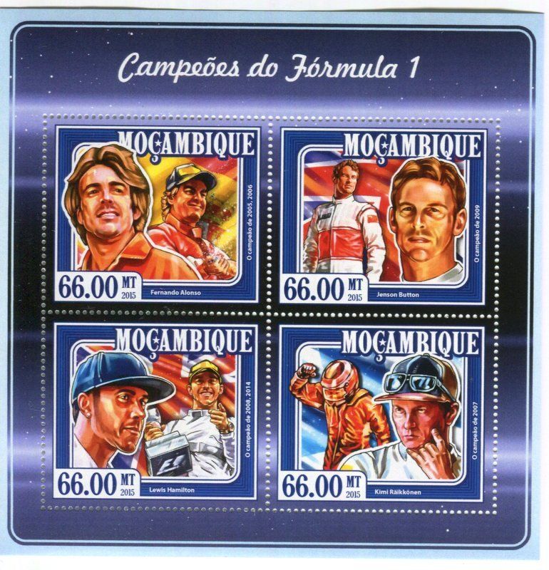 Tous les timbres: Block "Formel 1". Mosambik – Neuf avec emballage d'origine à Basel par Butsch5