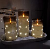 ✨🕯️ 3er-Set dekorative LED-Kerzen mit Lichtern