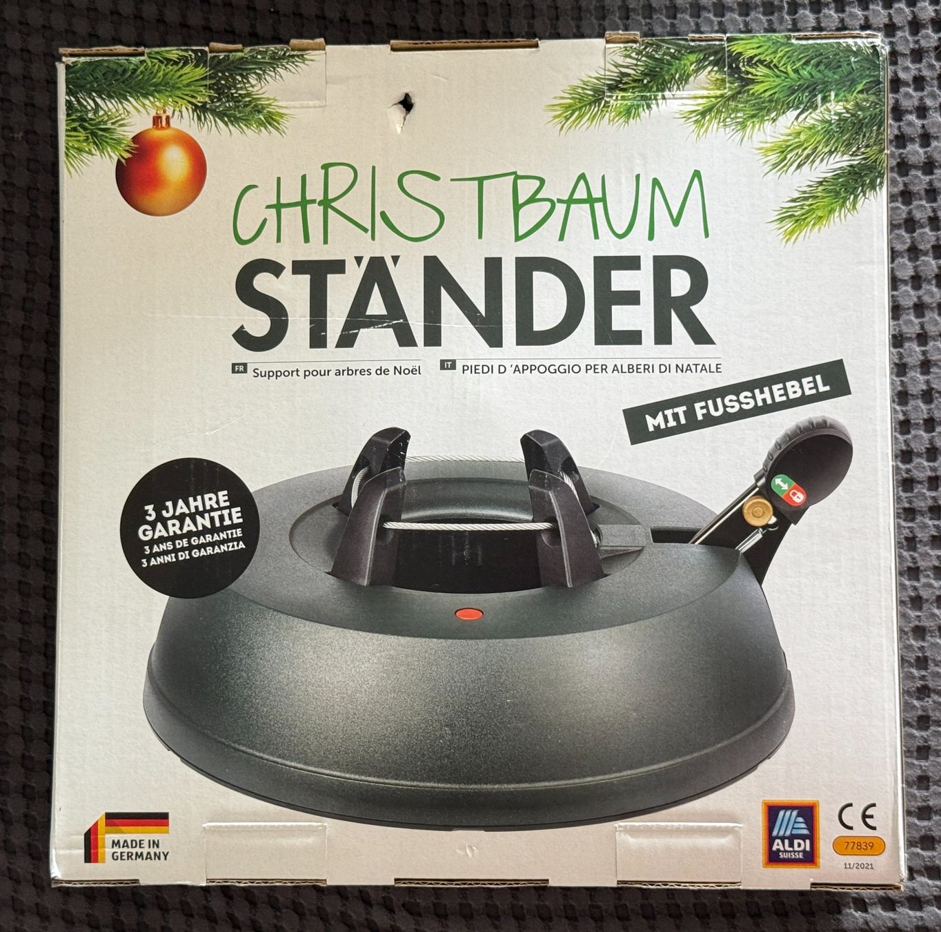 NEU! Weihnachtsbaumständer mit Fusspedal - unbenutzt