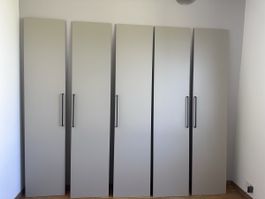 5 Pax Schranktüren grau mit Griffen guter Zustand 5 Stück
