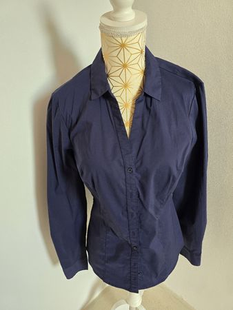 Damen Bluse Orsay dunkelblau Langarm guter Zustand