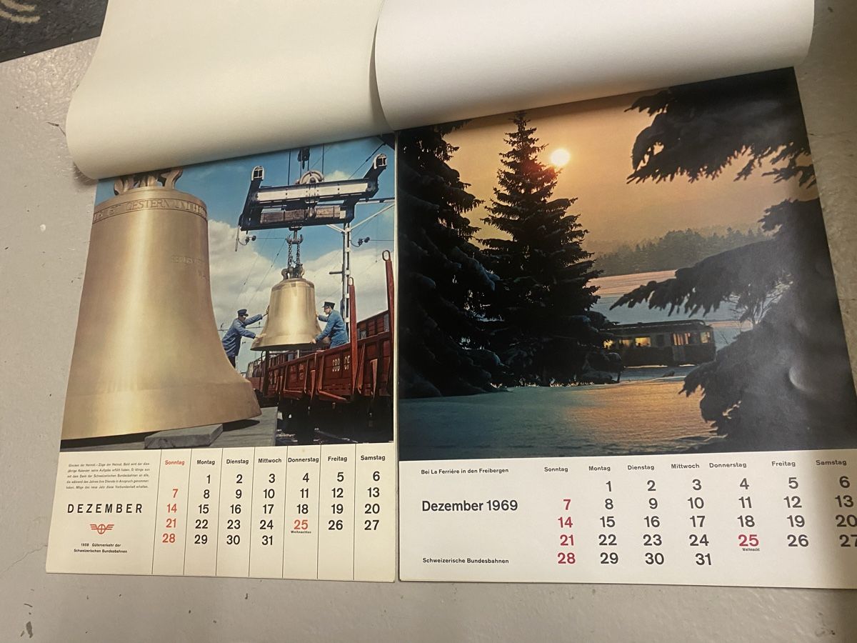 Calendari: SBB Kalender 1958 und 1969 – Usato da Mosnang venduto da Goldwasser 8