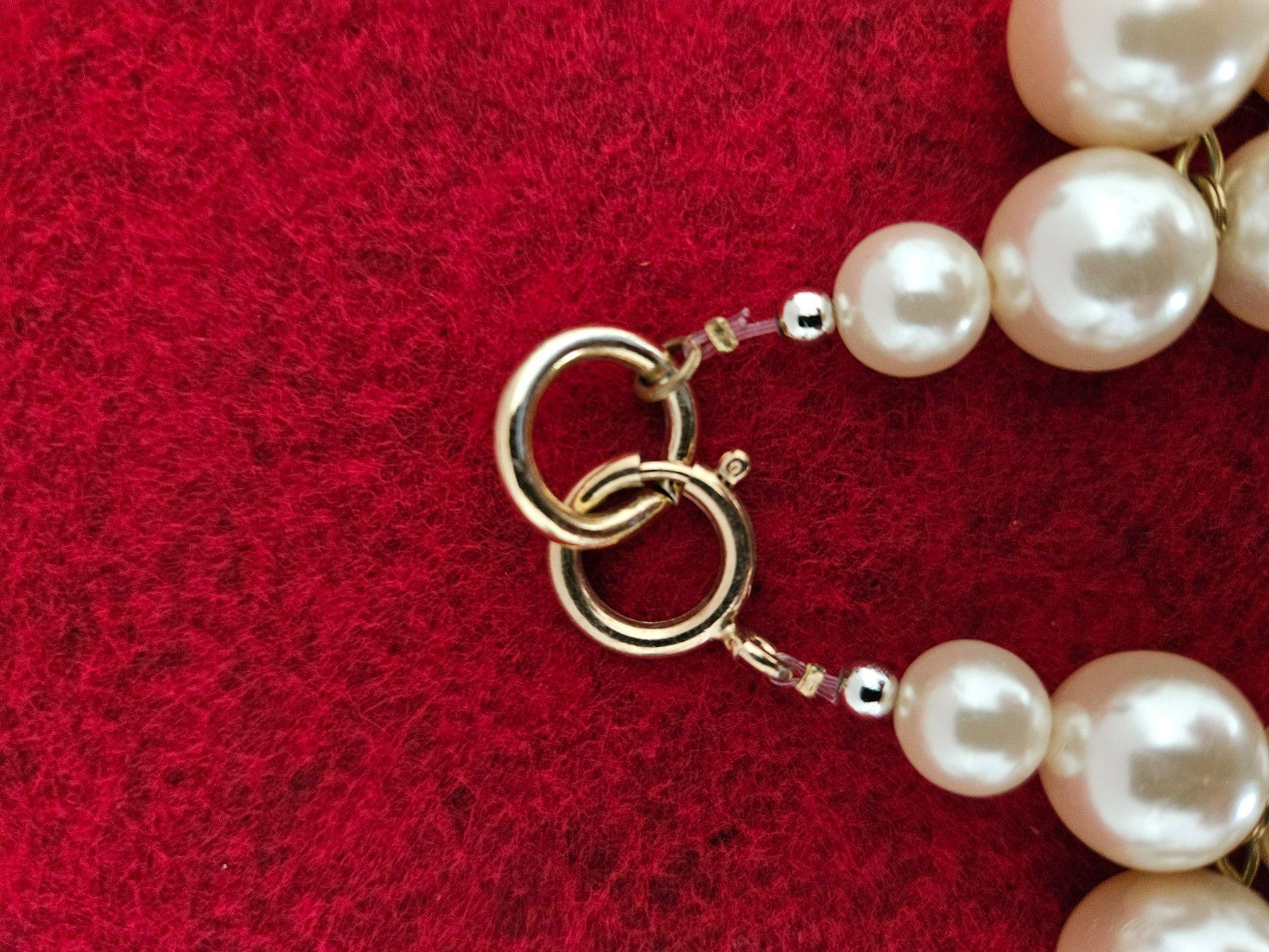 Ketten: Perlenkette und Karabinerverschluss Gold Modeschmuck – Neu (gemäss Beschreibung) aus Menziken von sura76 2