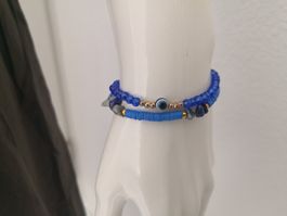 🤩2 STK. STRADIVARIUS NEUE KOLLEKTION ARMBÄNDER BLAU & NAZAR