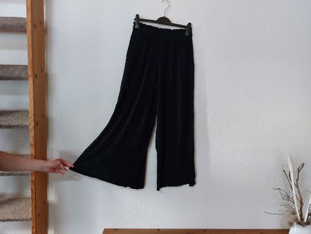 Damen Hose Schwarz  mit Schlitz