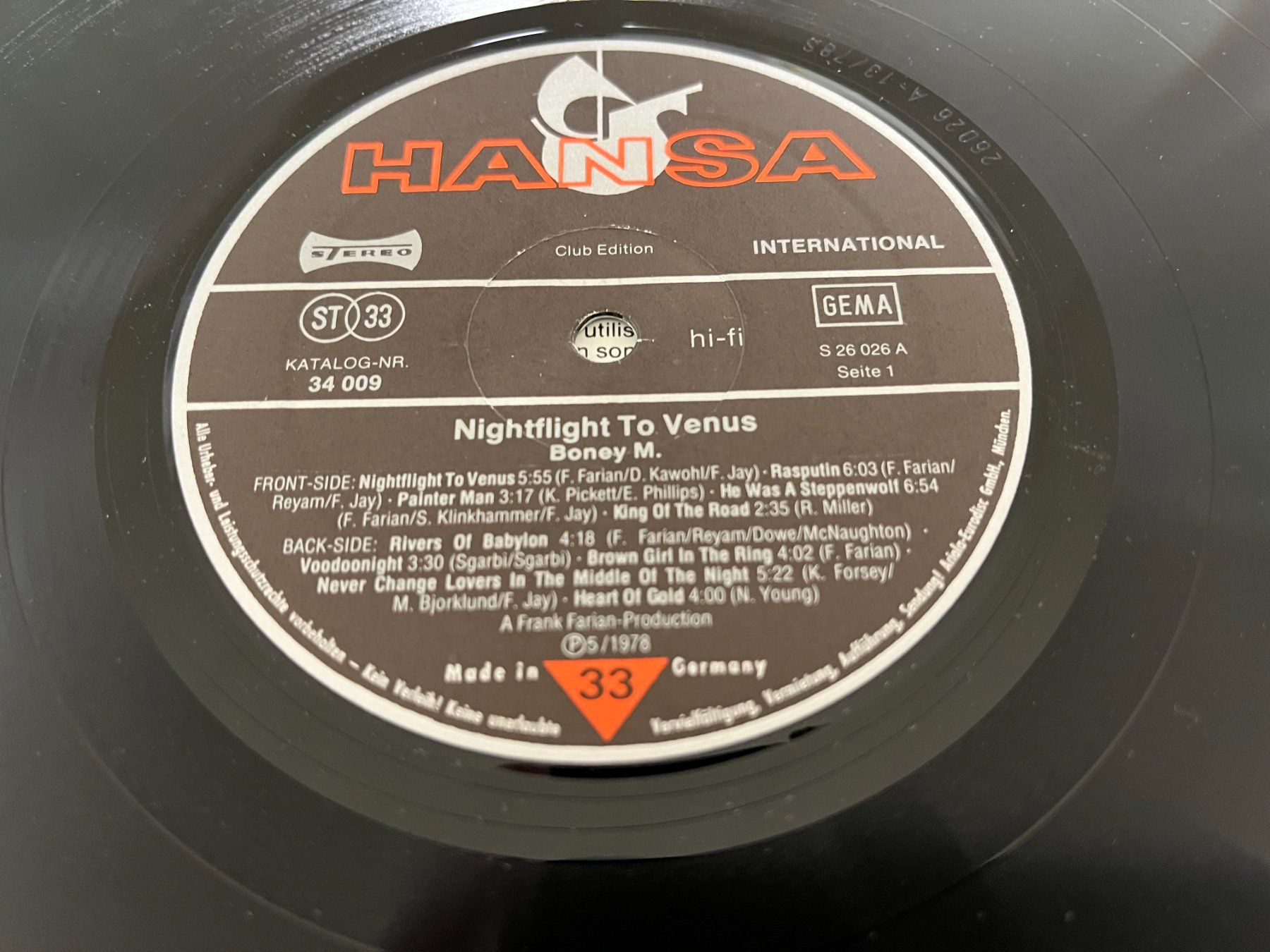 Dischi in vinile: LP Bony M. Nightflight to Venus LP – Usato da Mumpf venduto da dadaboygugu 5