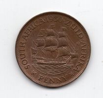 (568) Südafrika, 1 Penny 1930, rar, stgl