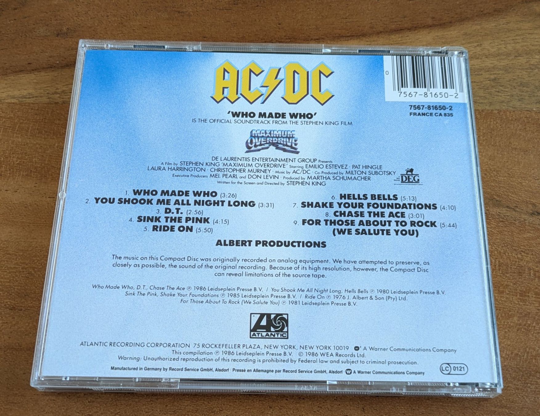 CD: AC/DC - Who Made Who CD – Usato da Basel venduto da Beretta2 2