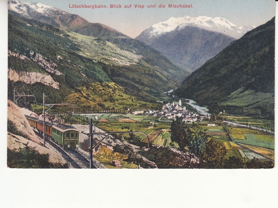 Cartoline postali: Visp BLS ca. 1910 – Usato da Bürglen TG venduto da StampGraf