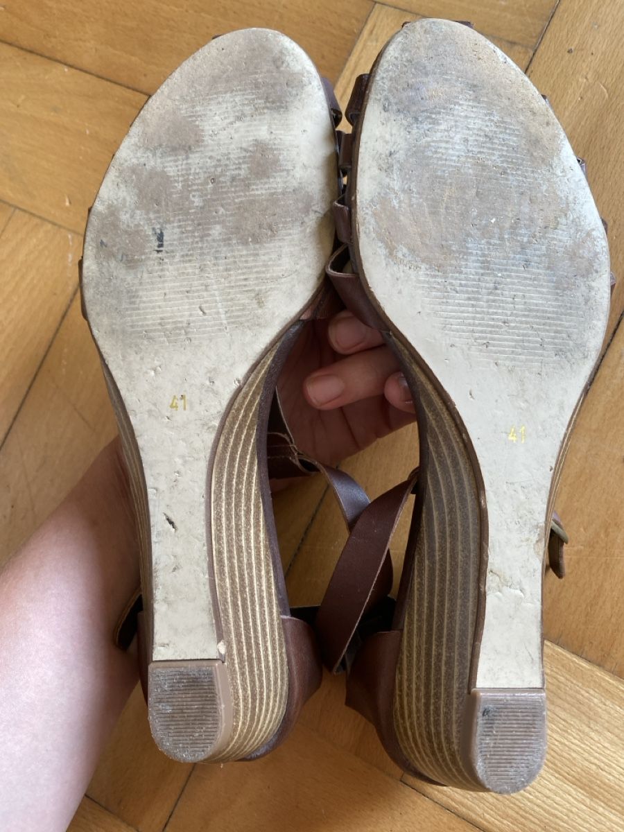 Scarpe da donna: Marco Tozzi Sandalen Leder Braun Grösse 41 – Usato da Dübendorf venduto da feusiedi 3