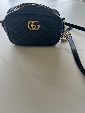 Original Gucci GG Marmont Camera Bag Schwarz 