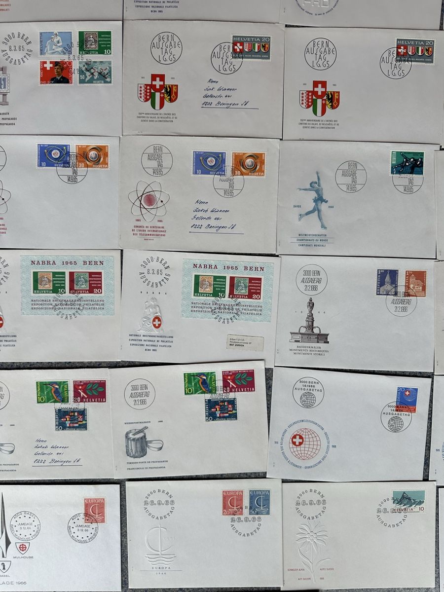 Tous les timbres: Schweiz - 55x FDC 1960 - 1966 – D'occasion à Schmitten / FR par Samsara169 5