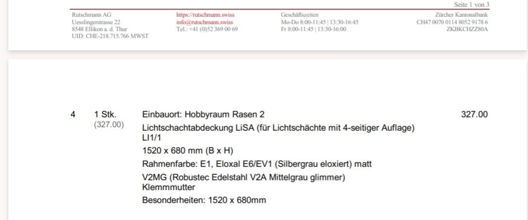 Gitter & Roste: Lichtschachtabdeckung – Neu und originalverpackt aus Klosters von BSch22