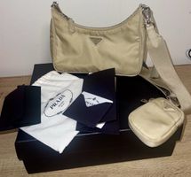 Prada Re-Edition 2005 Bag, Beige, Inkl. Zubehör