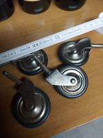 4 Metallräder mit Gummi Eisenwaren gebraucht siehe Bilder