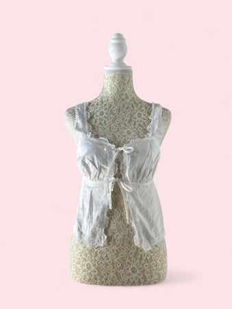 Cie Cie white lace babydoll top