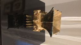 Dekoratives Gefäss aus Bronze und Stein,eventuell Jade