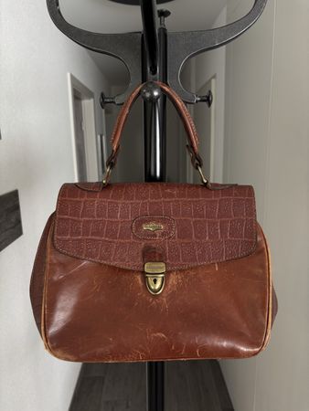Sac à main vintage EL CAMPERO, cuir véritable