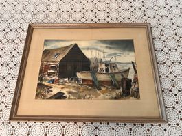  Aquarell Gemälde , Electa Reynolds ( 148)