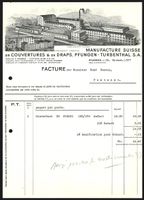 Rechnung Pfungen 1937, Manufacture Suiss