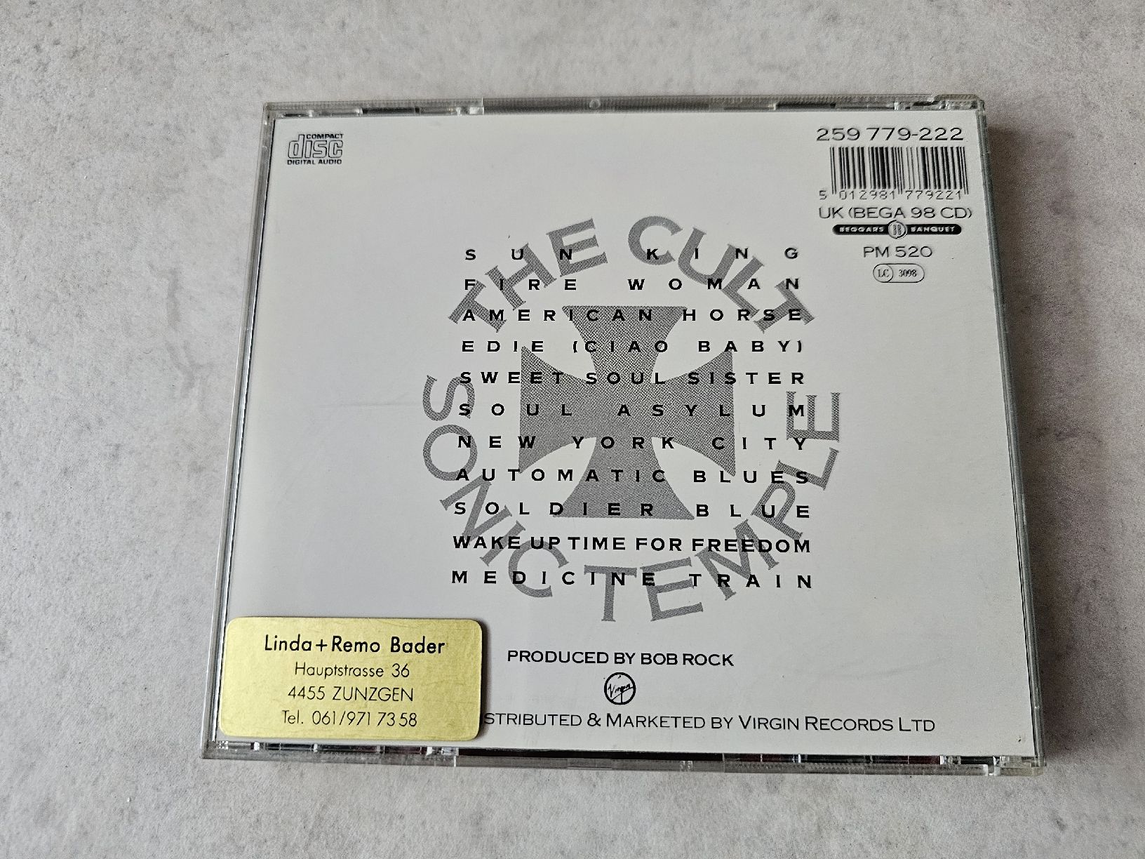 CD: The Cult  -  Sonic Temple – Usato da Schneisingen venduto da backstore24 1