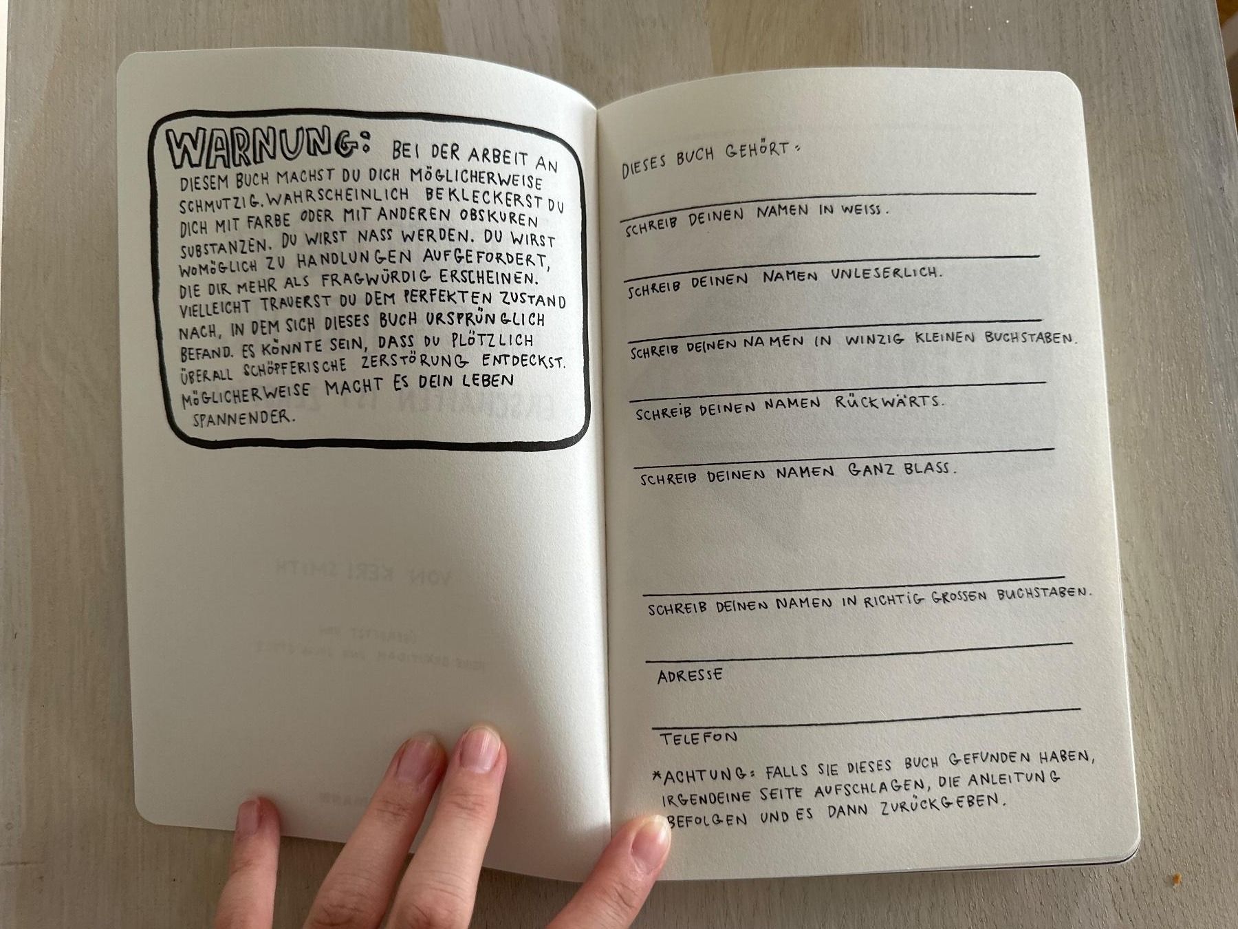 Libri: Mach dieses Buch fertig – Nuovo (secondo la descrizione) da Fribourg venduto da Handwerker07 2