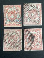 4 Stück ! Rayon Znr 20 inkl. Abart, Dünnes Papier, Signiert