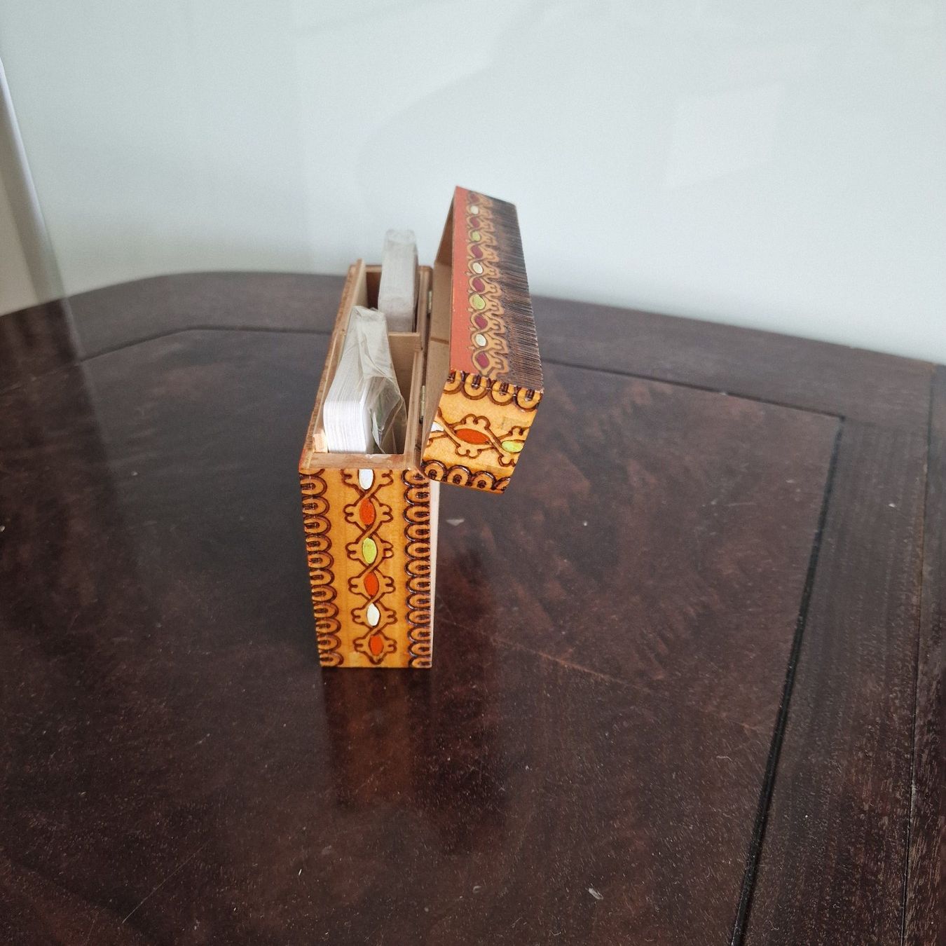 Giochi: Holzbox mit Schweizer Spielkarten, nostalgisch handbemalt – Usato da Birr venduto da sen_8djr 5