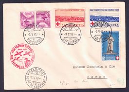 1940, Rotkreuzflug Lausanne Feldpost 12, selten