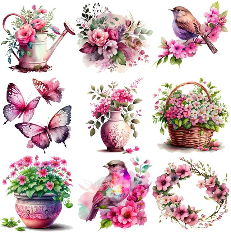 Hochwertiger Stoff-Kinder-Vinyl, ROSA MOHNBLUMEN, Wandaufkleber Von Aida Zamora - Österreich