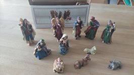 Komplette Weihnachtskrippefiguren , 11 Figuren, neuwertig!
