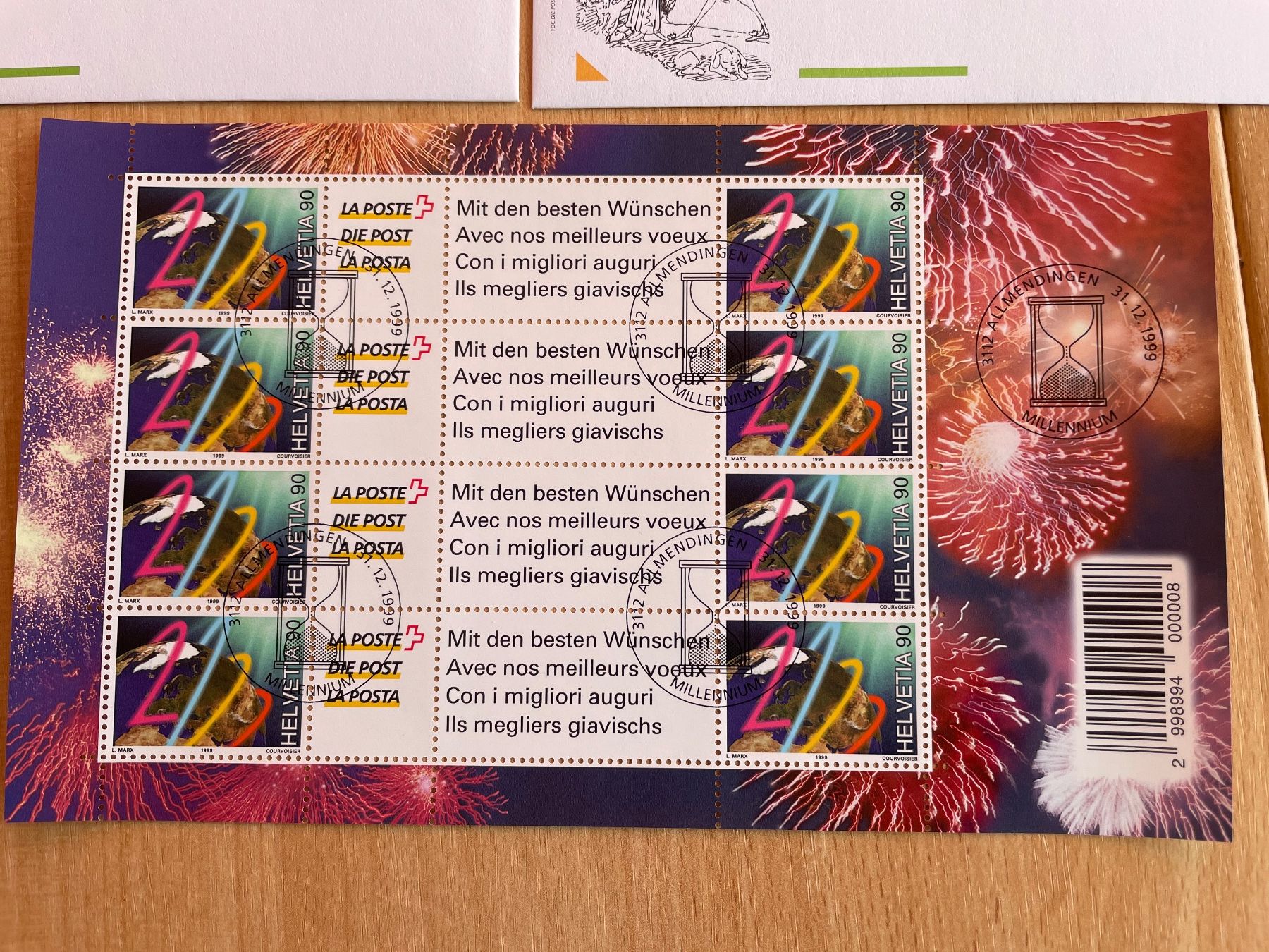Alle Briefmarken: 9.3.99 GENEVE série complète, rare ! – Gebraucht aus Sonceboz-Sombeval von Comment2 8