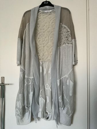 Elisa Cavalettii Long-Jacke Gr 40/42 Sommerjacke hellgrau
