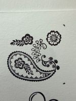 Gummistempel Paisley mit Blumen – florales Ornament