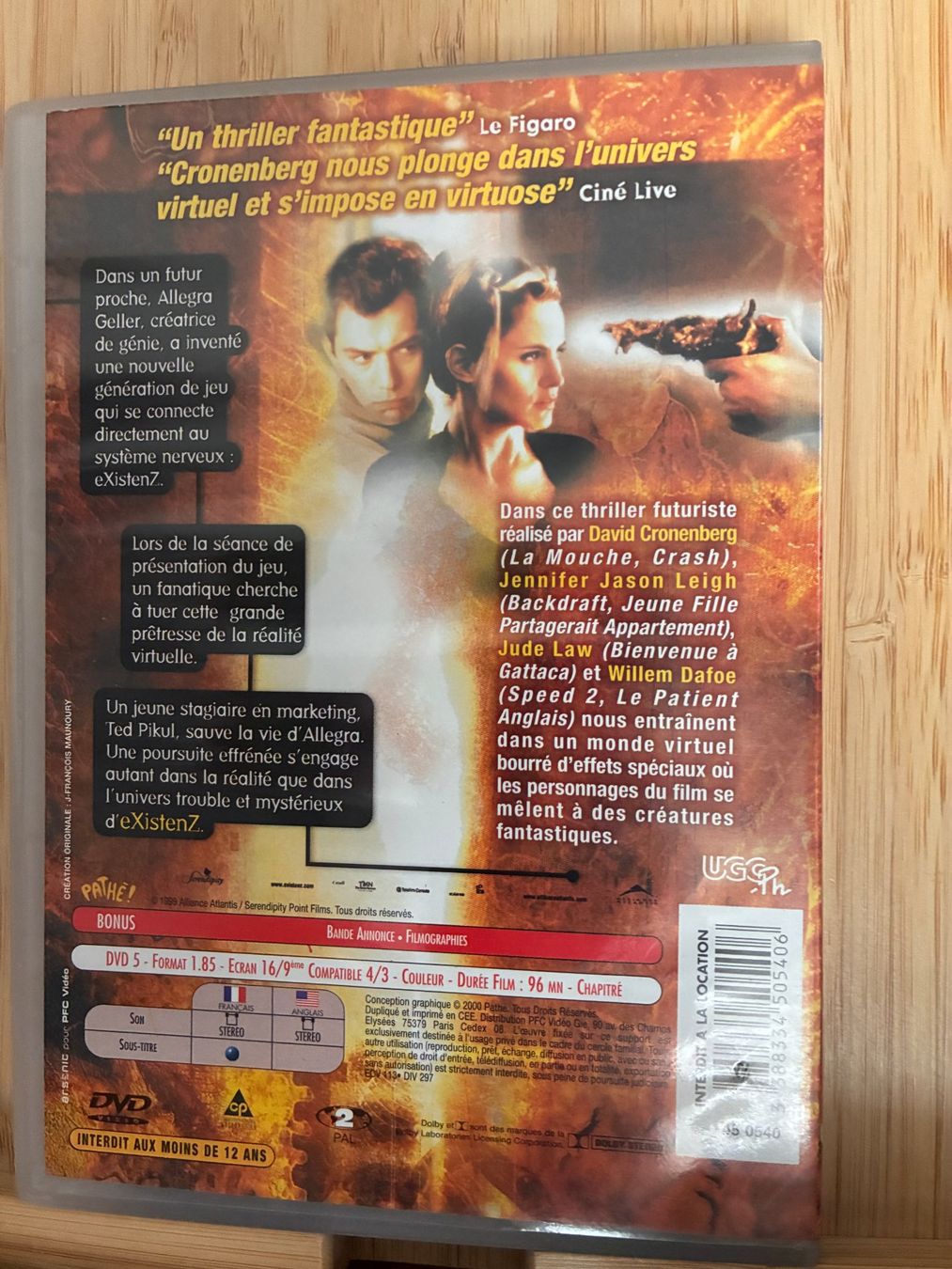 Tous les DVDs: eXistenZ (1999, DVD, de David Cronenberg) – D'occasion à Vevey par zecollector 1