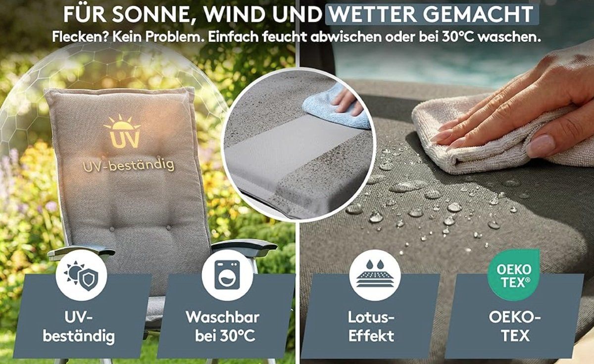 Cuscini: Gartenstuhl Sitzauflage 2 Stück – Nuovo (secondo la descrizione) da Flums venduto da Hrroland 9
