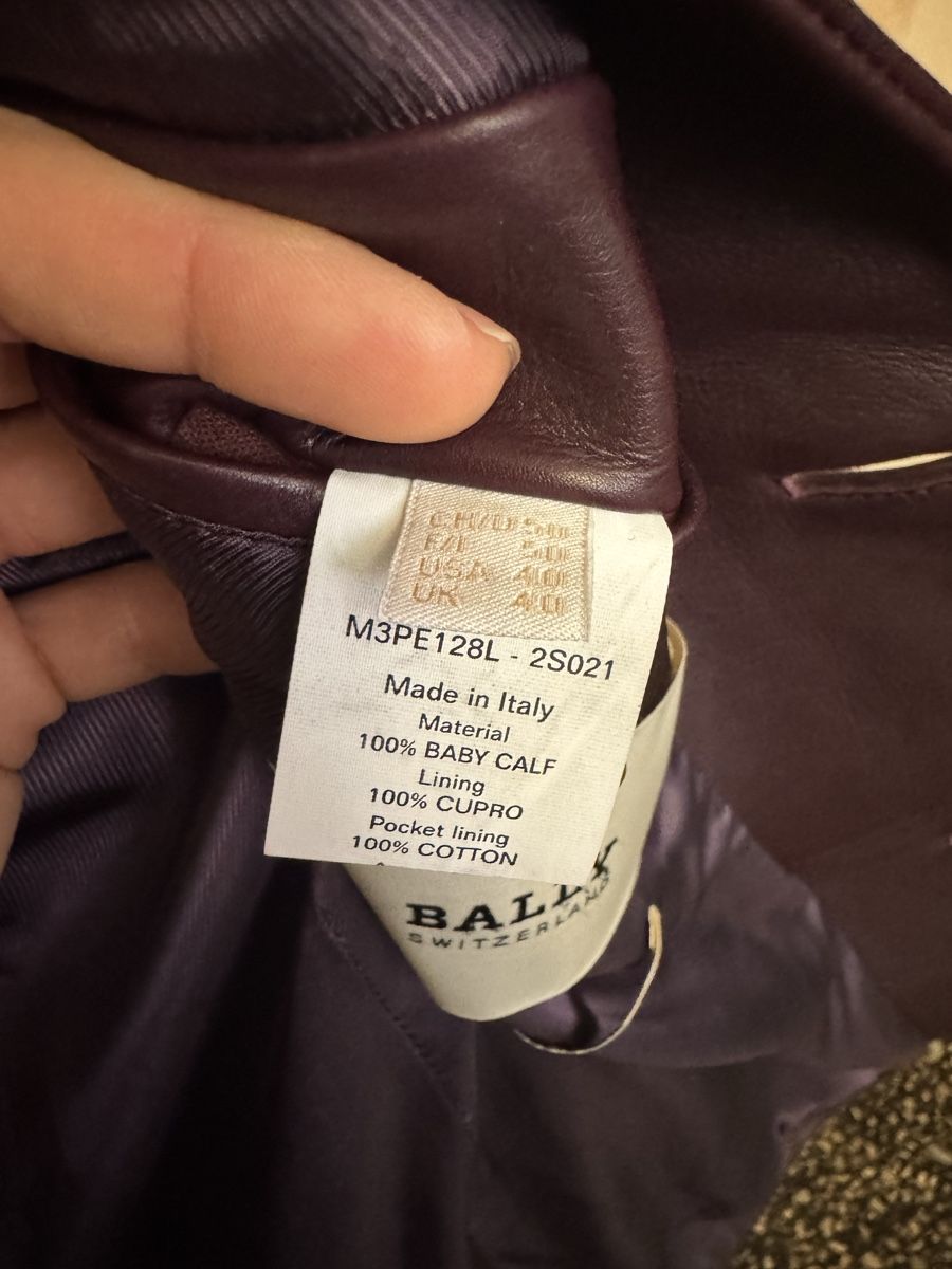 Bally Giacche: Bally burgundy leather jacket size Medium – Usato da Zürich venduto da gva_r9gs 6