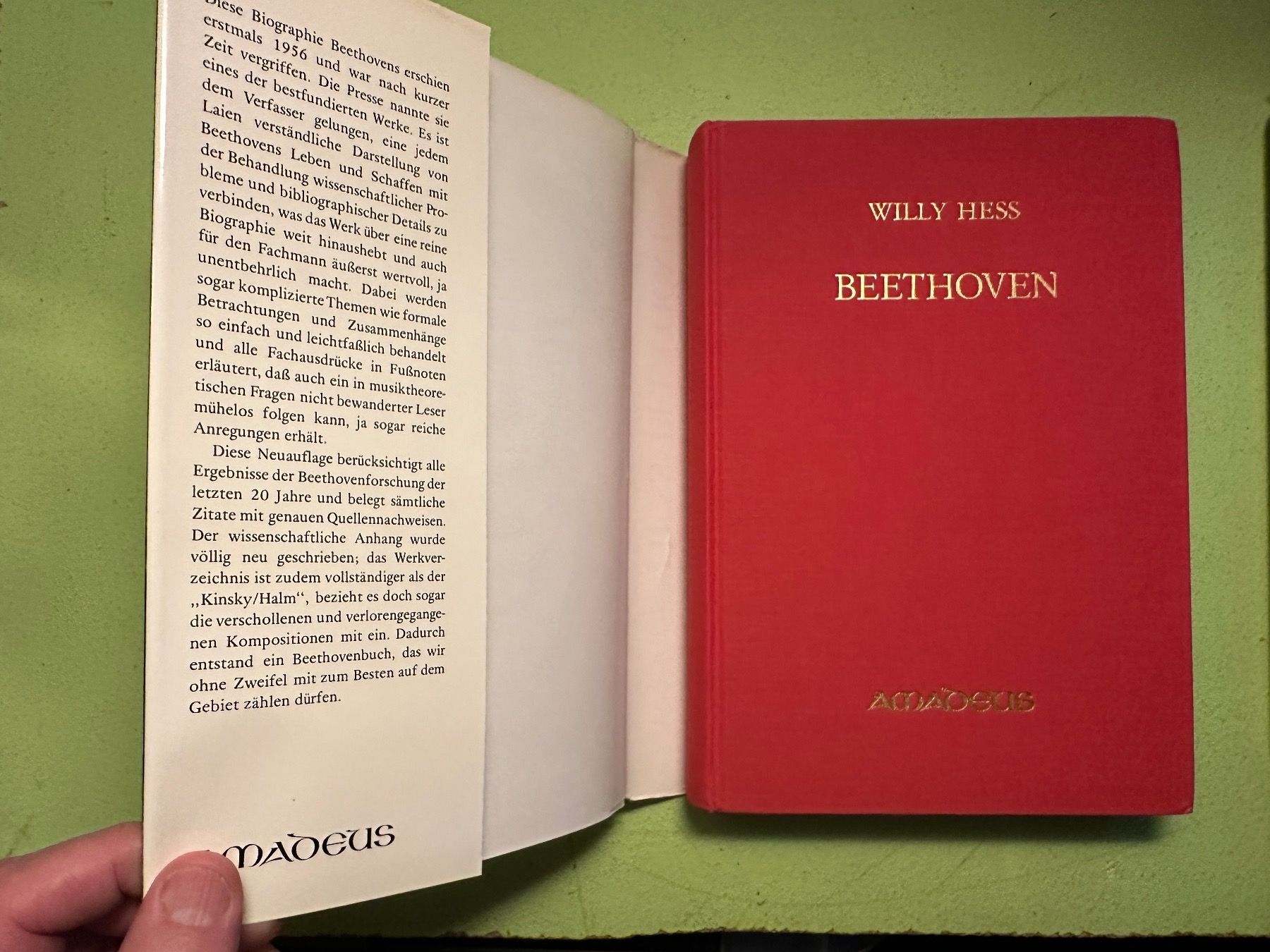 Bücher: Willy Hess: Beethoven. – Gebraucht aus Zürich von allp 1