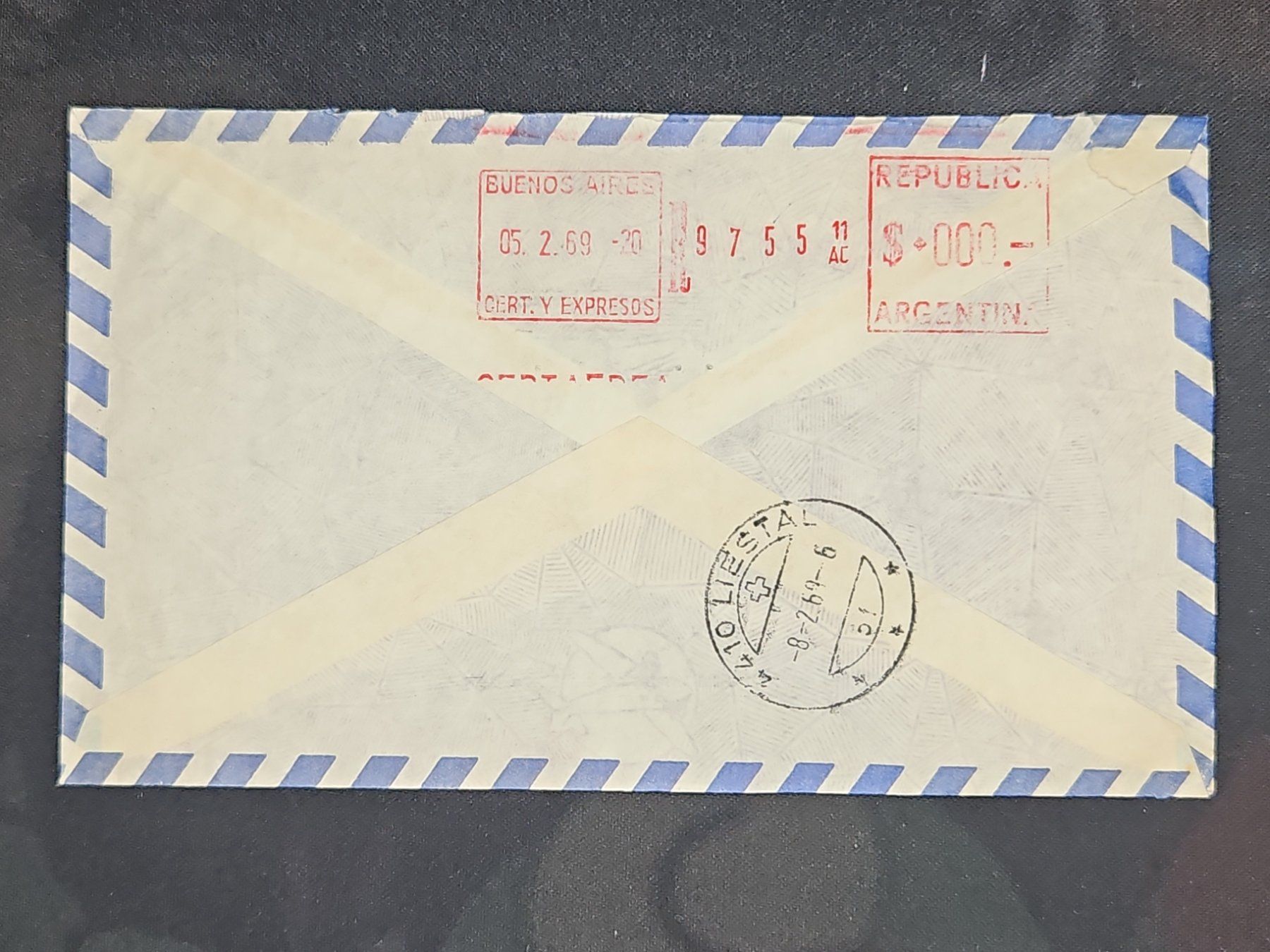 Tutti i francobolli: CL24 Enveloppe + Timbre Argentine 1969 – Usato da Cousset venduto da Patrick_Collections 1