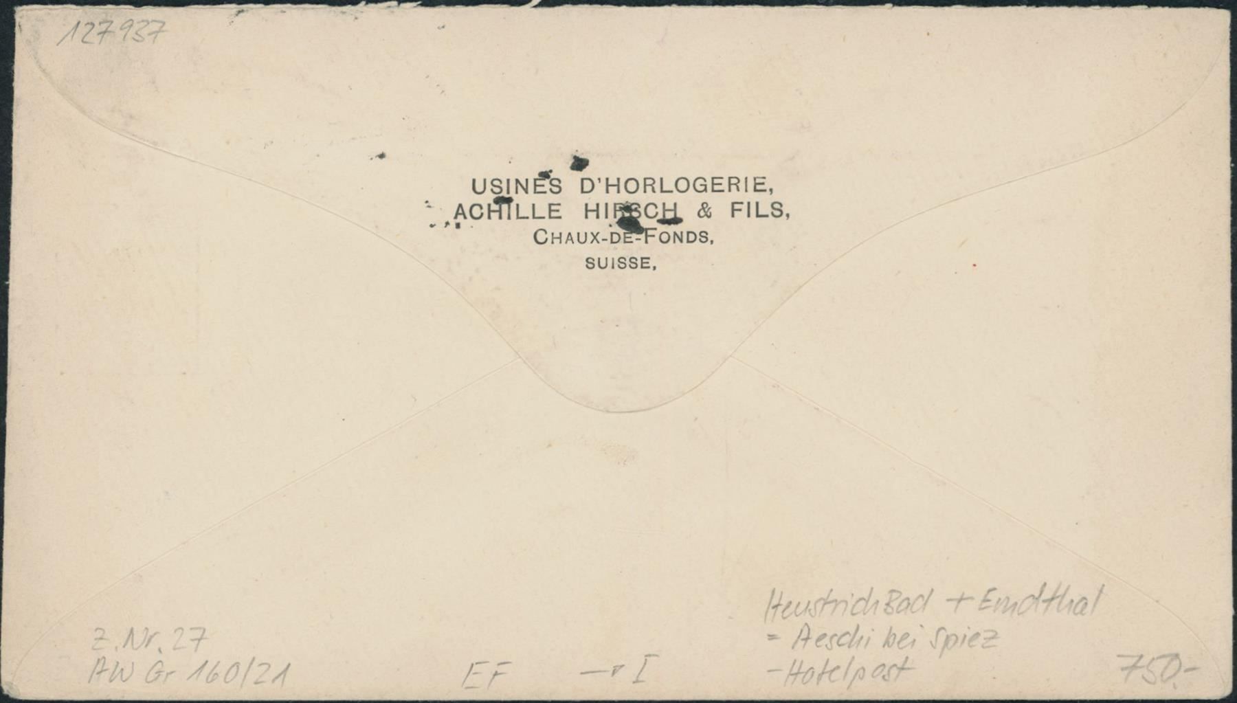 Stempel: BE Bad Heustrich - Hotelstempel – Gebraucht aus Schindellegi von leecollect 1