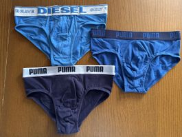Lot de 3 slips Puma/Diesel, taille M