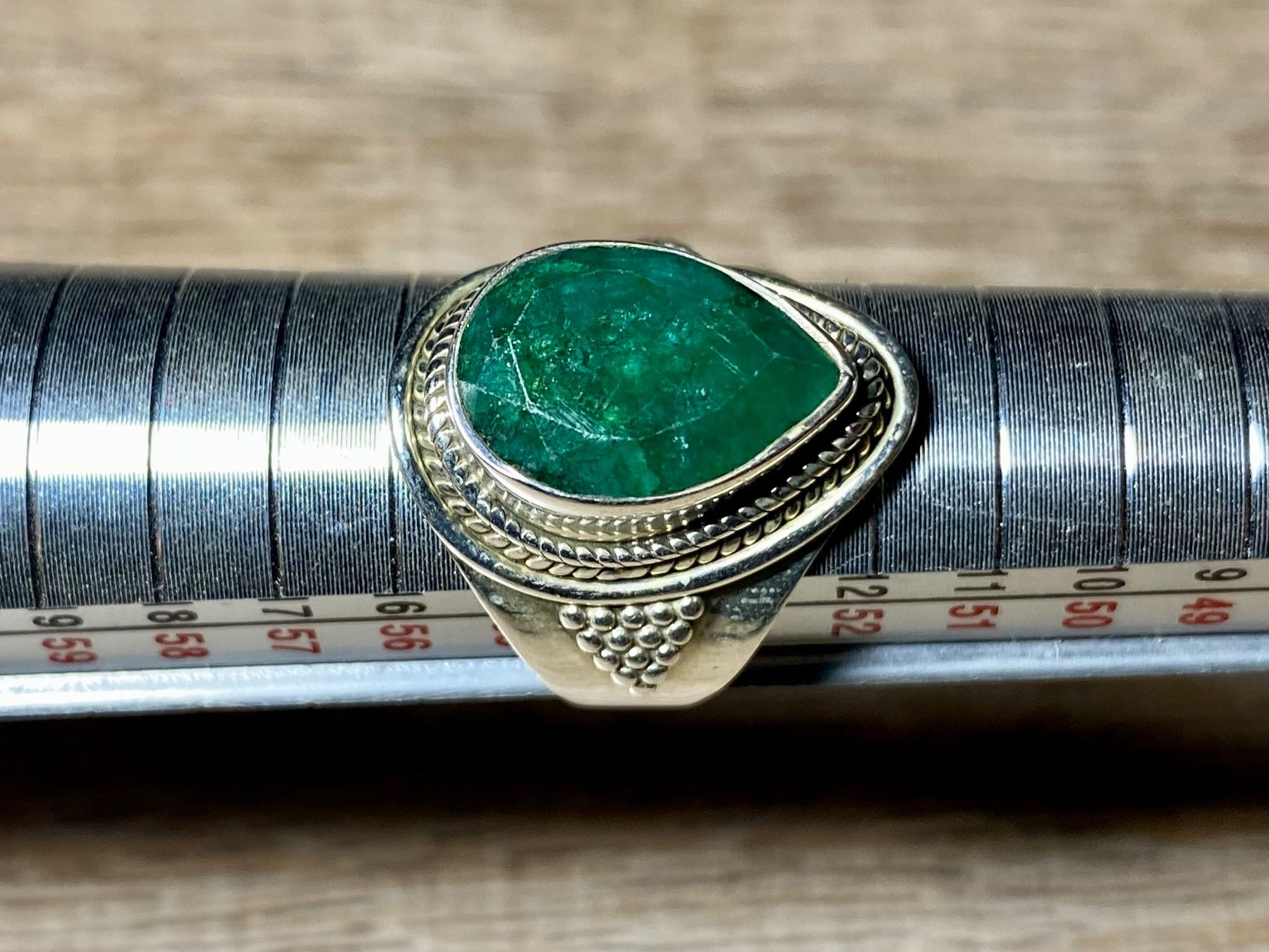 Anelli: Orientalischer Silber 925 Ring mit natürlichem Smaragd – Nuovo e nell'imballaggio originale da Laax venduto da Kiki_Kingdom3 9