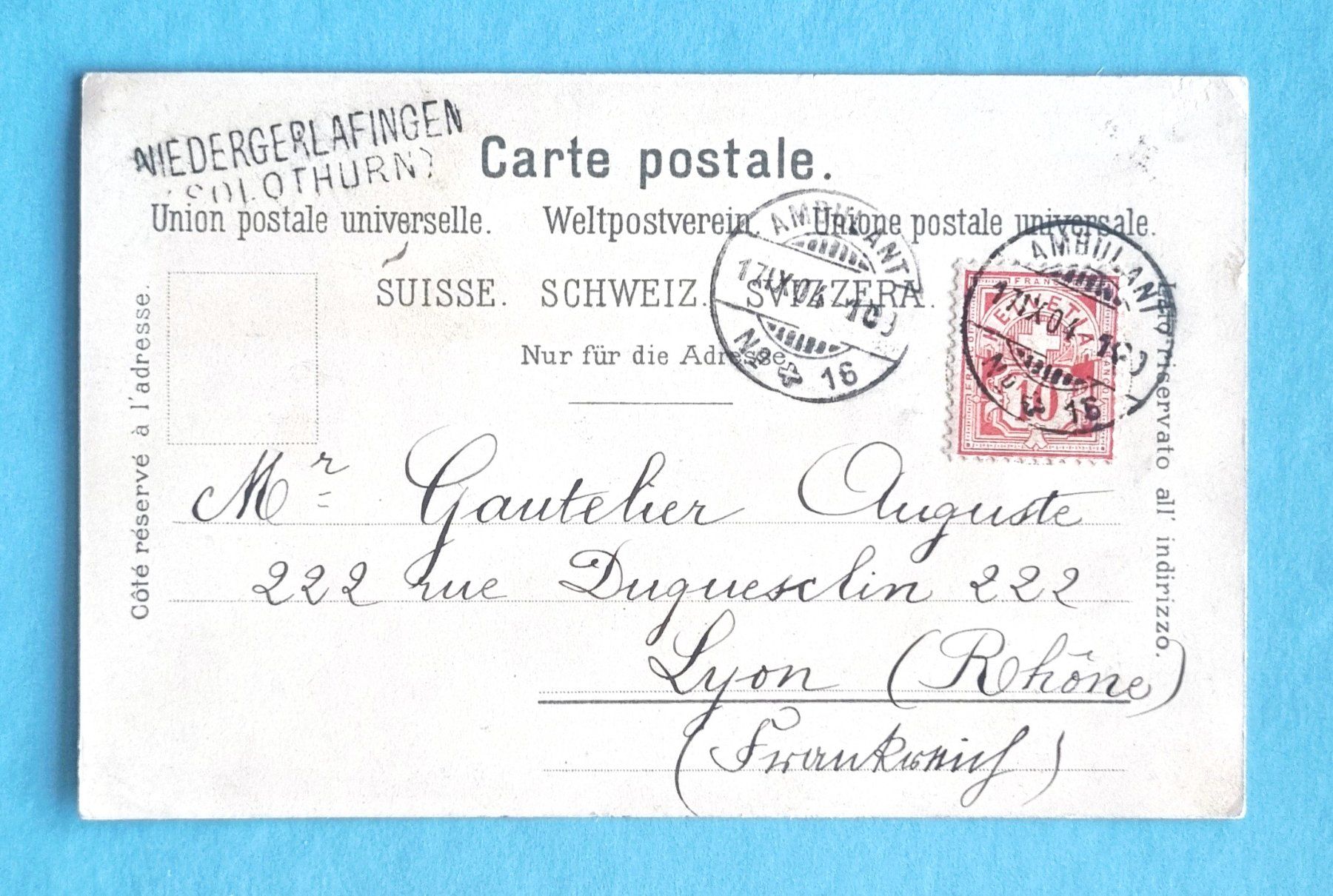 Cartoline postali: Biberist - Mehrbildkarte - Litho - 1904 – Usato da Rothrist venduto da RROENK 1