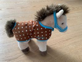 Plüschtier Pferd braun 30 cm hoch / 25 cm lang