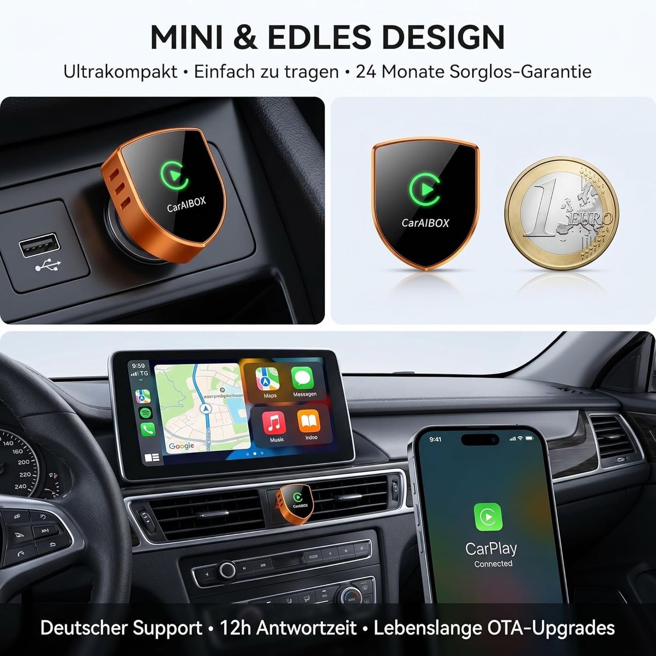 Lecteurs & Adaptateurs: Wireless CarPlay Android Auto Adapter 2-in-1 – Neuf avec emballage d'origine à Suhr par TradeMasters 1