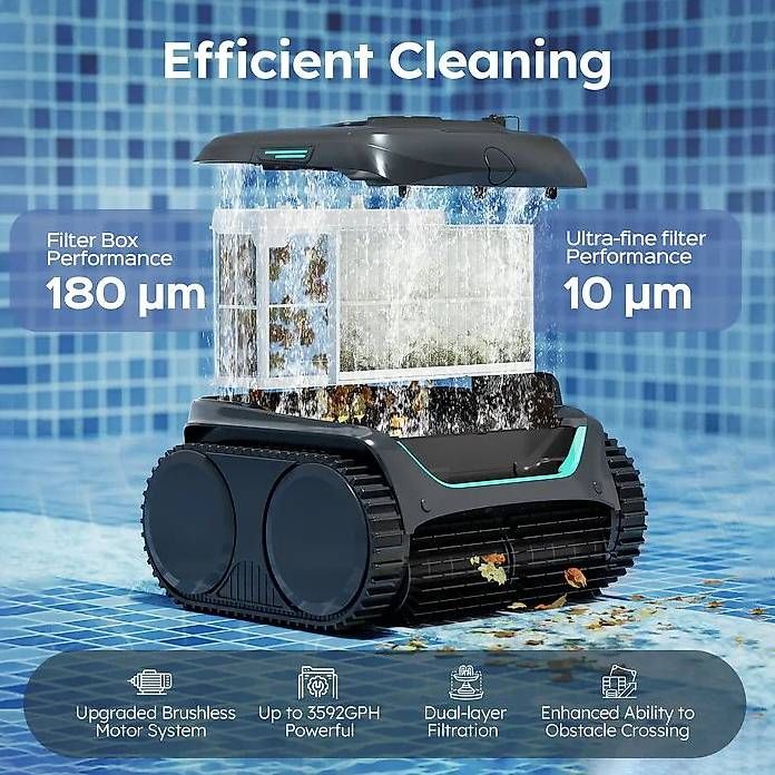 Schwimmbad-Zubehör: WYBOT C2 Kabelloser Poolroboter mit App-Steuerung – Neu und originalverpackt aus Malans GR von BUYBEST-Schweiz 3